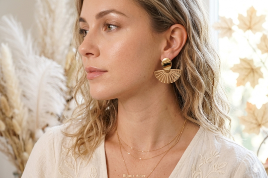 Boucles d’Oreilles Clips Tina Doré