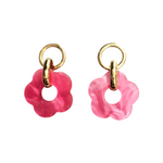 Boucles d’Oreilles fleur rose