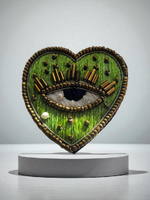 Broche Cœur Mystique vert