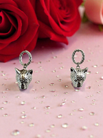 Boucles d’Oreilles Panthère argenté