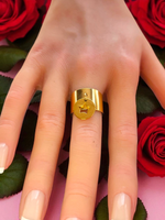 Bague dorée étoile