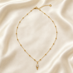 Collier enfant Petite Goutte scintillante en acier inoxydable doré