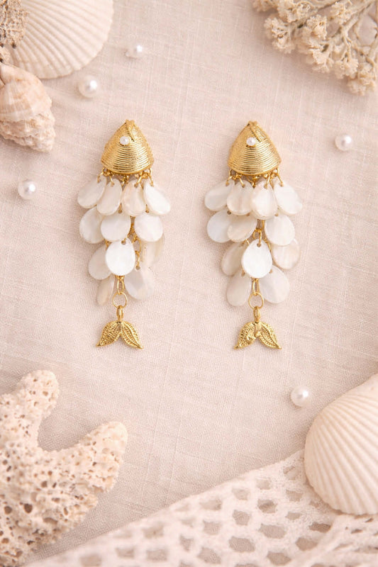 Boucles d’Oreilles Poisson Articulées blanche