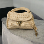 Sac crochet beige