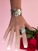 Bracelet Manchette Élégance Florale