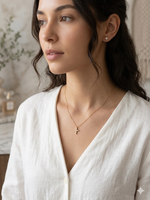 Collier Croix Strass en Acier Inoxydable Doré Maya
