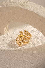Bague Ondulée dorée