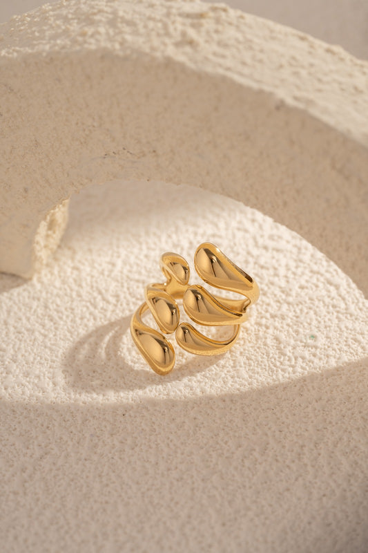 Bague Ondulée dorée