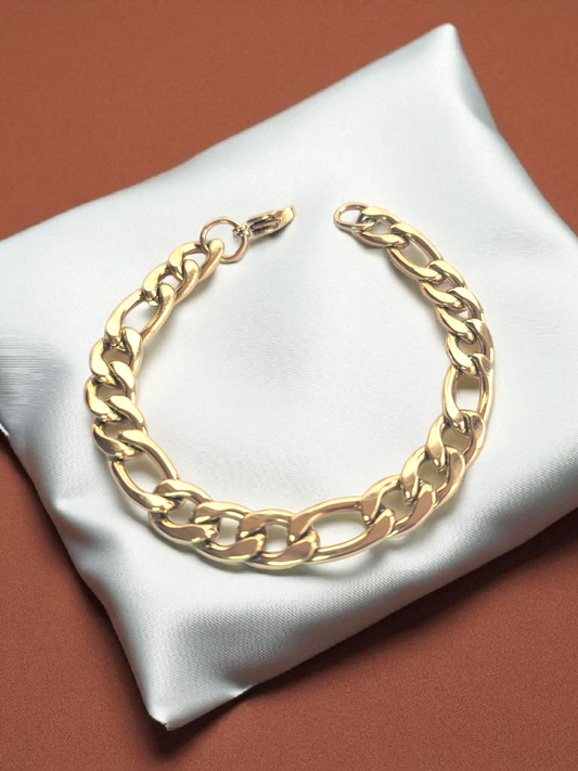 Bracelet Maillon Cubain doré grosses mailles