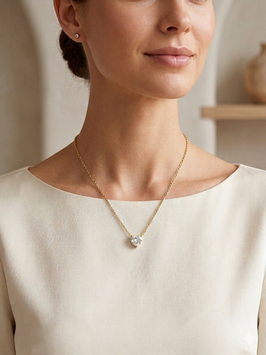 Collier Cœur Étincelant