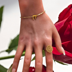 Bracelet Symbole Chaï (Vie) - Acier Inoxydable Doré - Bijou Spirituel et Protecteur