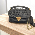 Sac crochet noir