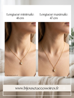 Collier Tortue Strass en Acier Inoxydable Doré