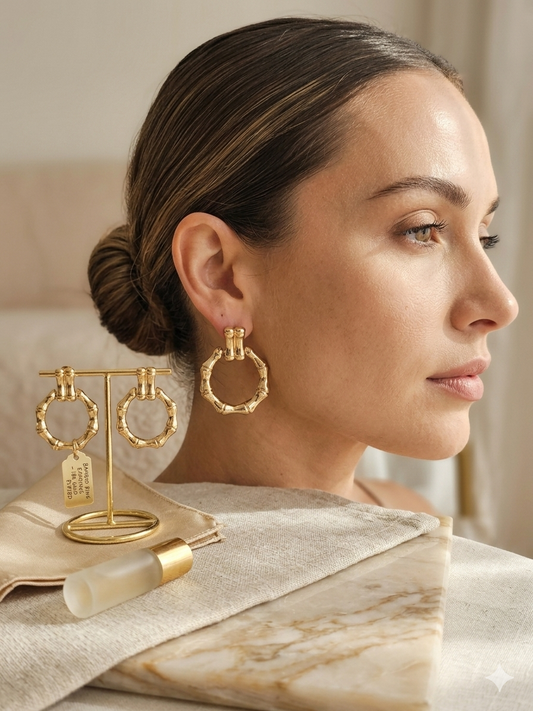 Boucles d'Oreilles "Bamboo Hoop"