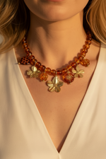 Collier Perles ambrées