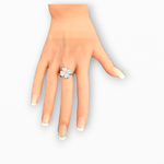 Bague anti stress Argenté trèfle