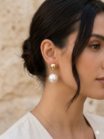 Boucles d'Oreilles "Éclat Nacré"  Acier Inoxydable