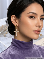 Boucles d'Oreilles Croix Stella Acier Inoxydable