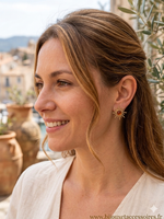 Boucles d'Oreilles Soleil en Acier Inoxydable ( Collection Exclusive)