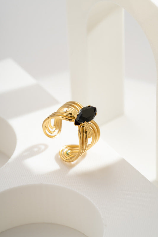 Bague multi anneaux doré