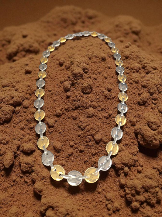 Collier Éclat Café bicolore large