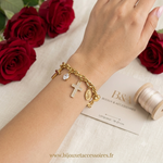 Bracelet Pampilles Chretiennes en Acier Inoxydable Doré