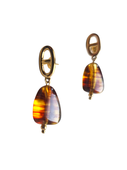 Boucles d’Oreilles Ambre