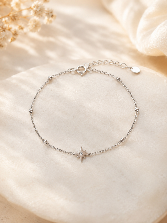 Bracelet Enfant Étoile en Acier Inoxydable  Ajustable (12 à 16 cm)