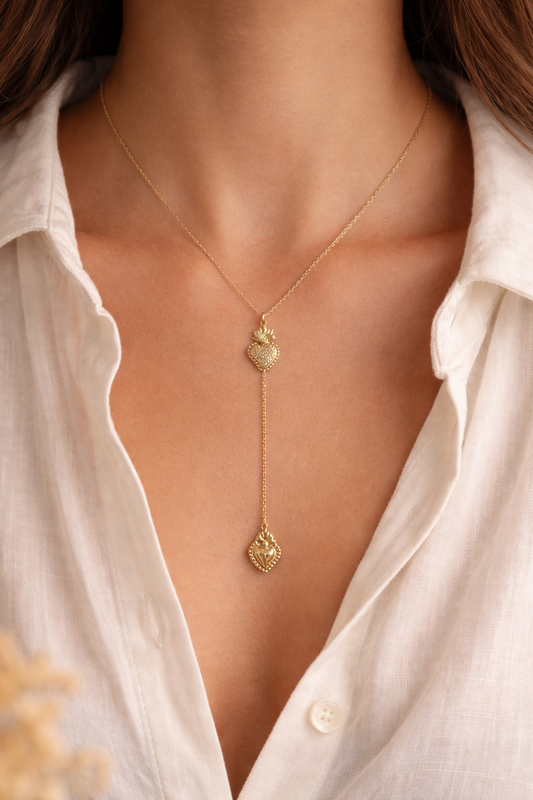 Collier Cœur en Acier Inoxydable