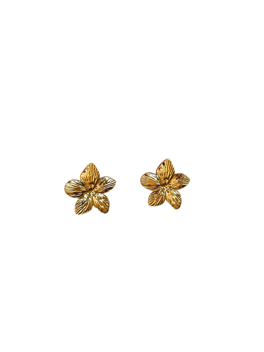 Boucles d’Oreilles fleur doré